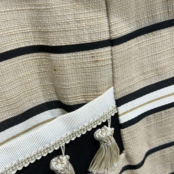 Beatrice.B Anthropologie Striped Tassel Embroidered Vest Sz XL US 10 - Picture 8 of 10